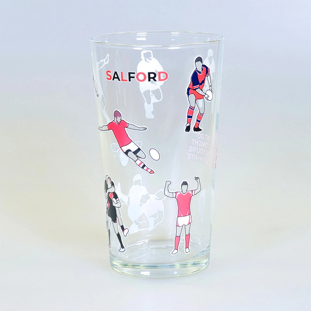 Salford Red Devils Pint Glass