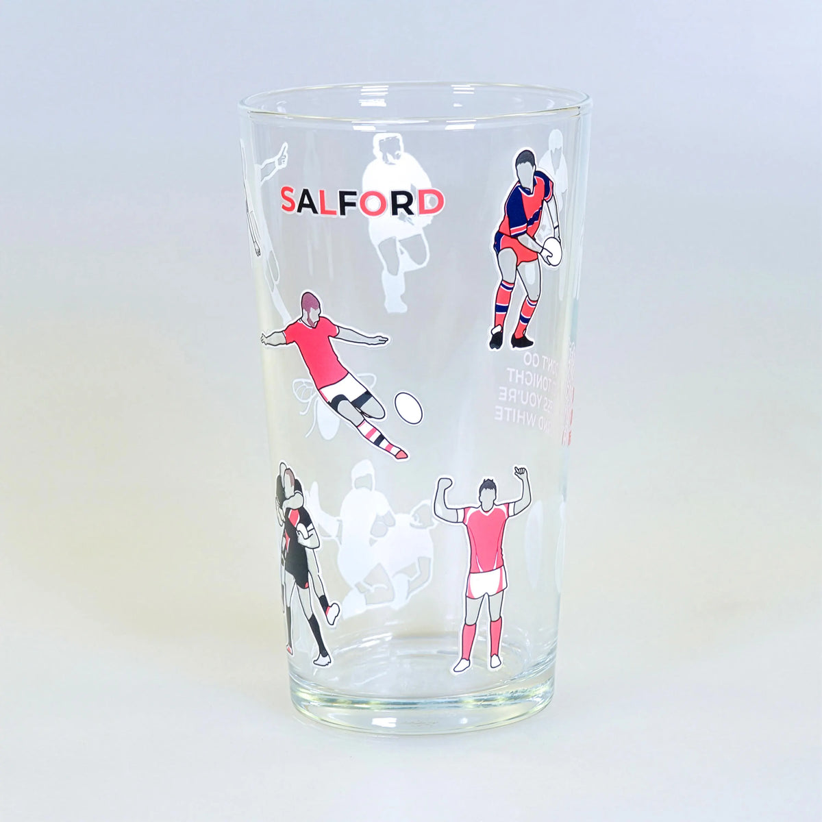 Salford Red Devils Pint Glass
