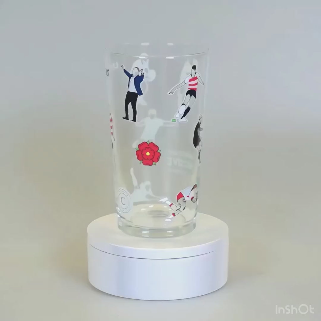 Leigh Leopards Pint Glass