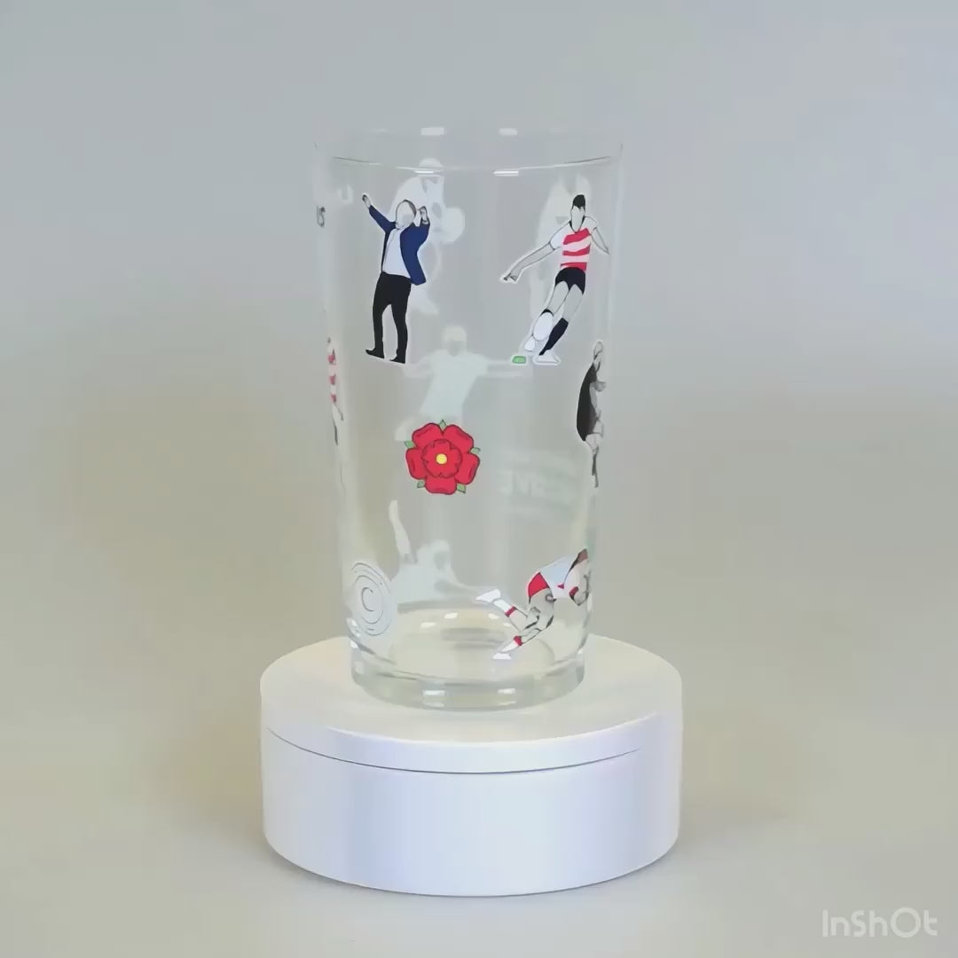 Leigh Leopards Pint Glass