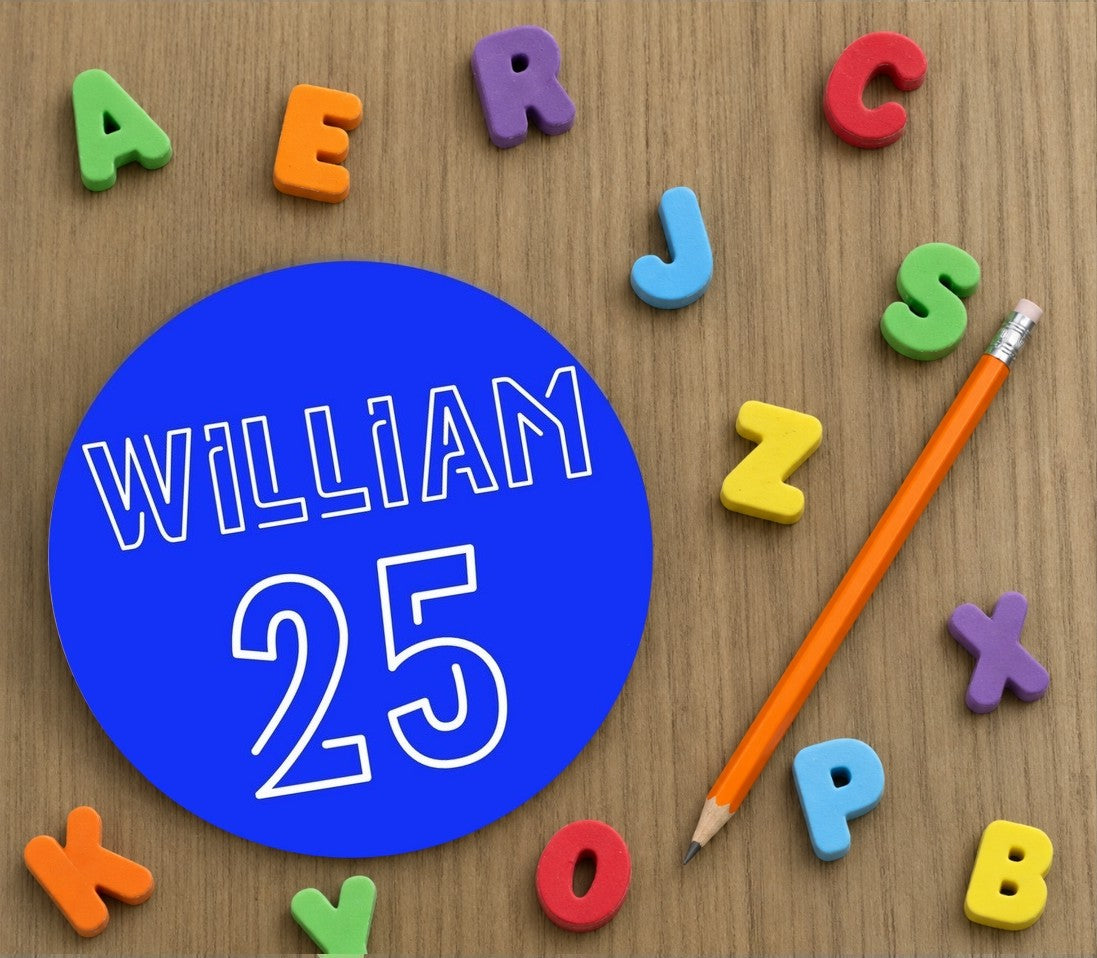 Personalised Name and Number Coaster