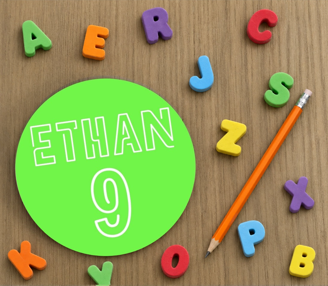 Personalised Name and Number Coaster