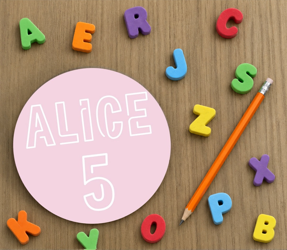 Personalised Name and Number Coaster