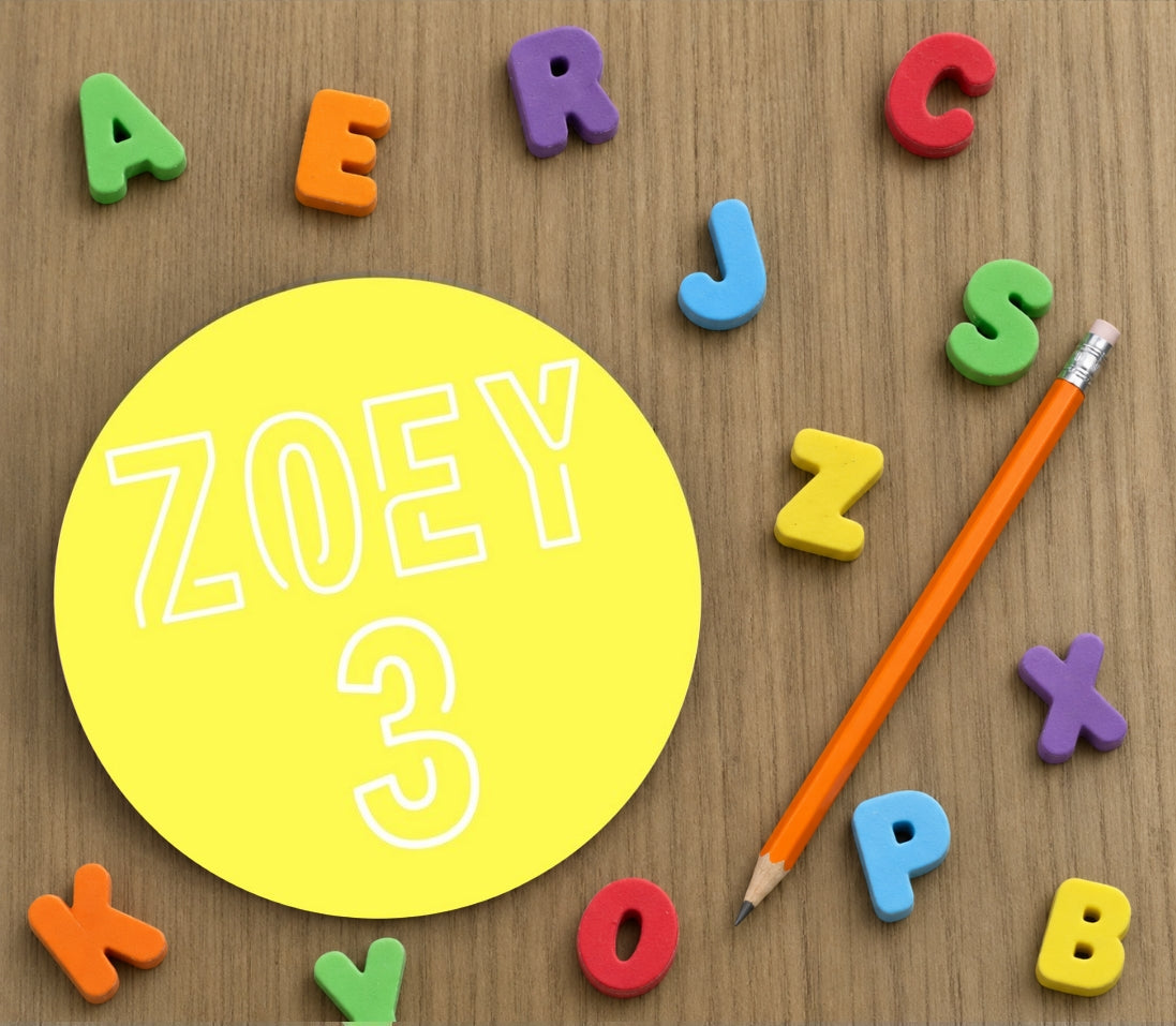 Personalised Name and Number Coaster